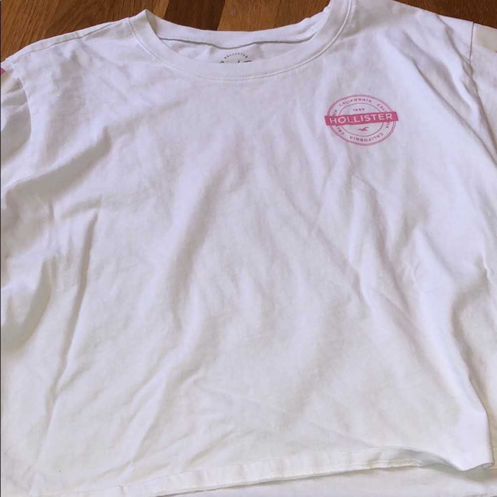 women’s white hollister crop top